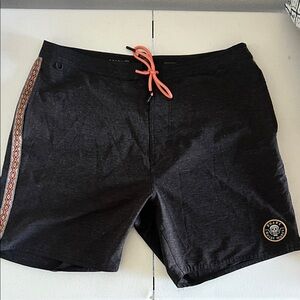 Roark Black and Orange Men's Board Shorts 34